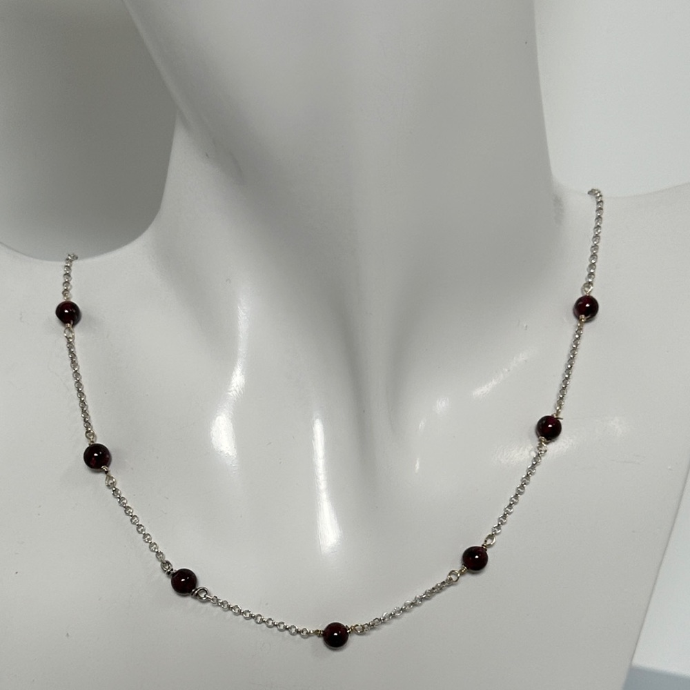 925 ITALY Sterling Silver amethyst Necklace